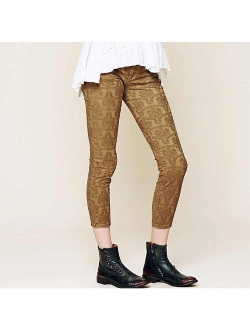 Free People Textured Straight Leg Pants